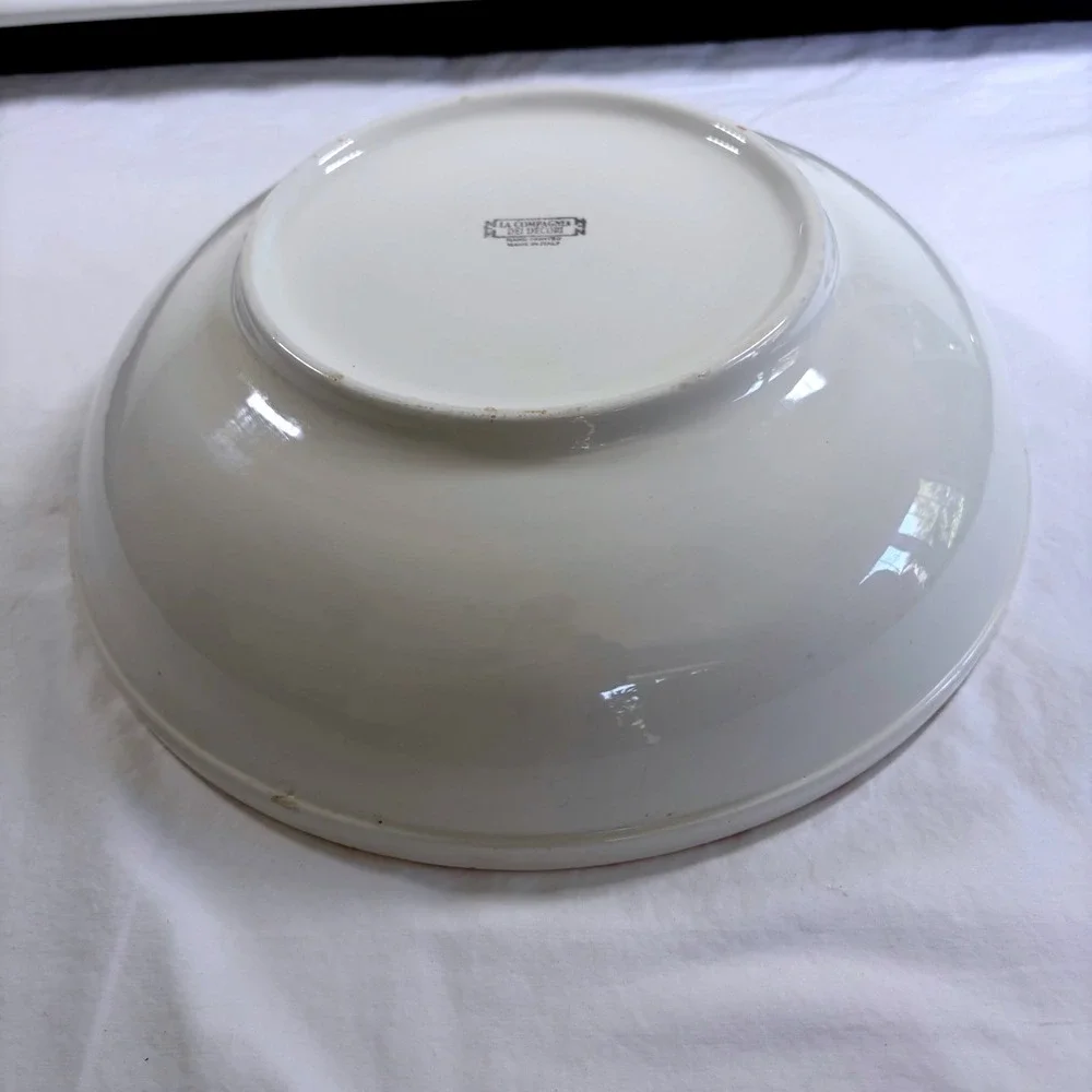 La Compagnia Dei Decori Italy Hand Painted Pasta Serving Bowl Le Antiche Ricette